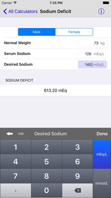 MediMath Medical Calculator Captura de pantalla de la aplicación #4