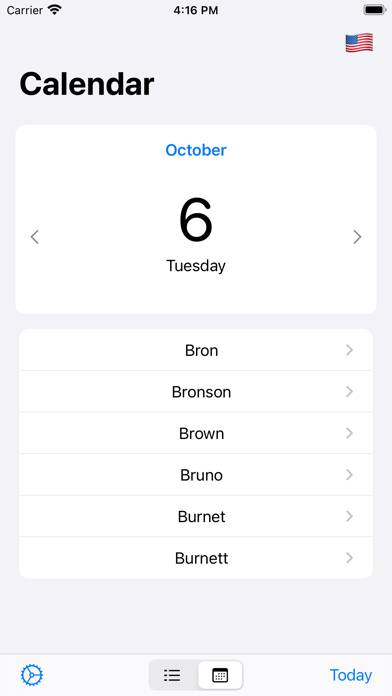 Name-days App screenshot #2