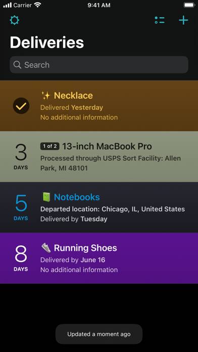 Deliveries: a package tracker Schermata dell'app #6