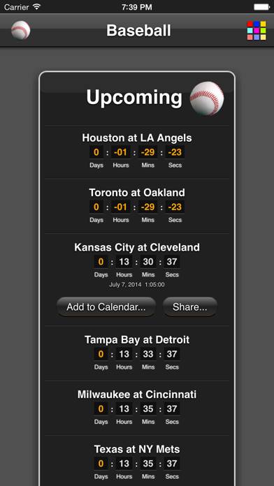 Baseball Games App screenshot #2