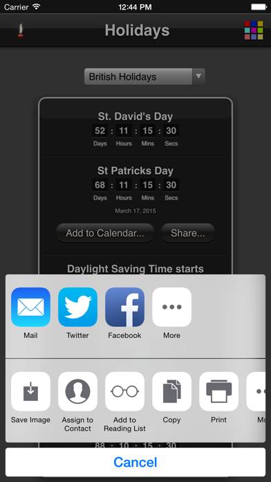 Holidays Countdown App screenshot #5