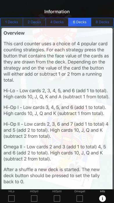 A Blackjack Card Counter App skärmdump #5