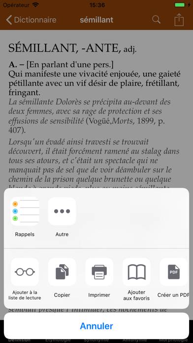 Dictionnaire App screenshot