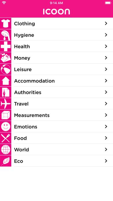 ICOON picture dictionary Captura de pantalla de la aplicación #1