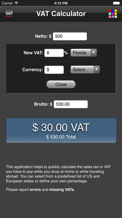 VAT Calculator App skärmdump #2