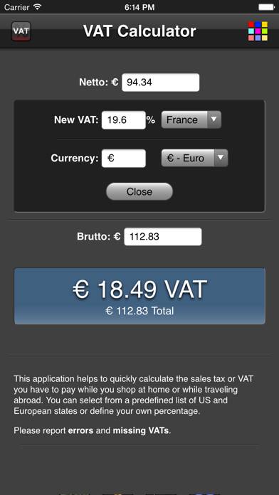 VAT Calculator App-Screenshot #3