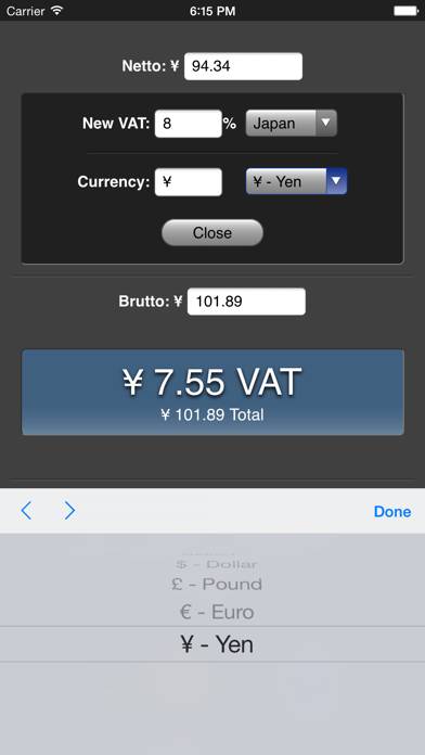 VAT Calculator Capture d'écran de l'application #4