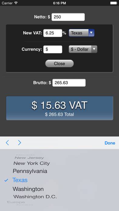 VAT Calculator Capture d'écran de l'application #5