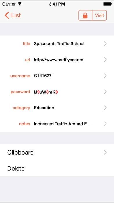 PasswordWallet App skärmdump #5