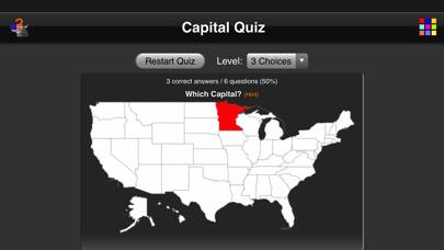 Capital Quiz Captura de pantalla de la aplicación #4