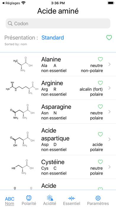 iAmino - Amino Acids Bildschirmfoto