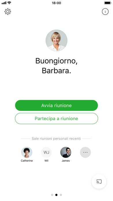 Webex Meetings immagine dello schermo