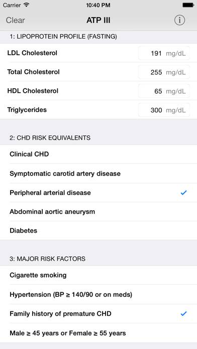 ATP3 Lipids Cholesterol Management App-Screenshot #1