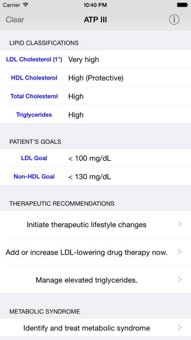 ATP3 Lipids Cholesterol Management App-Screenshot #2