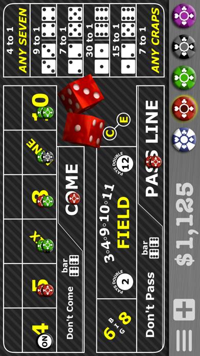 Casino Craps Pro 3D Uygulama ekran görüntüsü #1