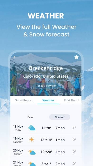 OnTheSnow Ski & Snow Report Captura de pantalla de la aplicación #3