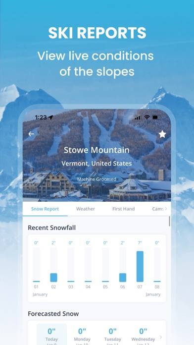 OnTheSnow Ski & Snow Report Captura de pantalla de la aplicación #5