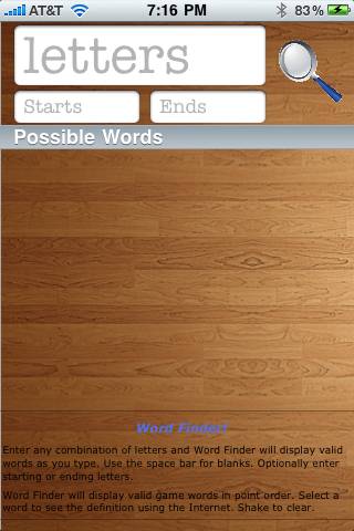 Word Finder App skärmdump #1
