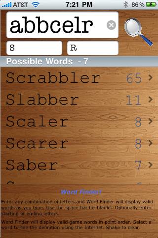 Word Finder App skärmdump #2