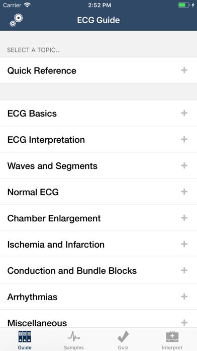 ECG Guide Captura de pantalla de la aplicación #2