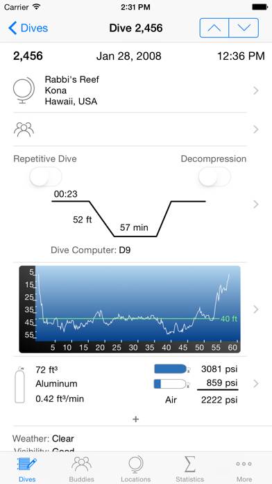 Dive Log App screenshot #2