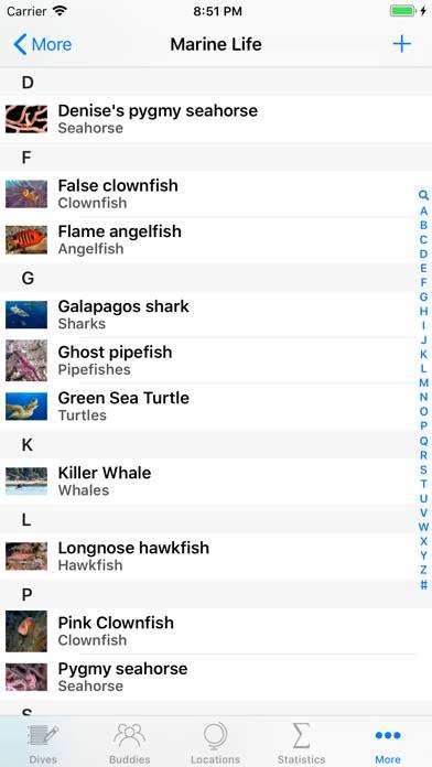 Dive Log Schermata dell'app #6