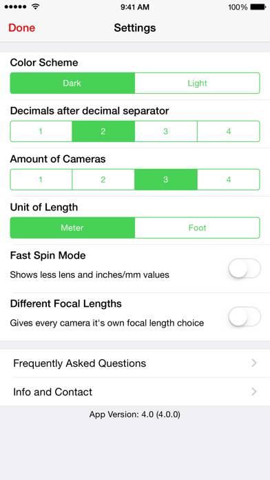 Simple DoF Calculator Captura de pantalla de la aplicación #4