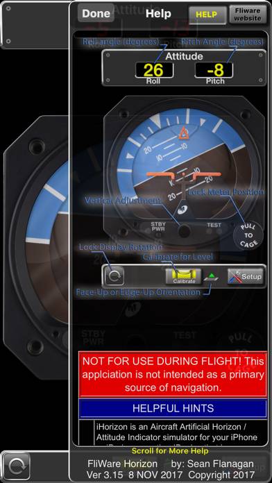 Aircraft Horizon Captura de pantalla de la aplicación #3