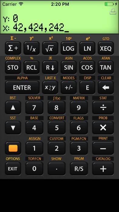 42s RPN Calculator capture d'écran