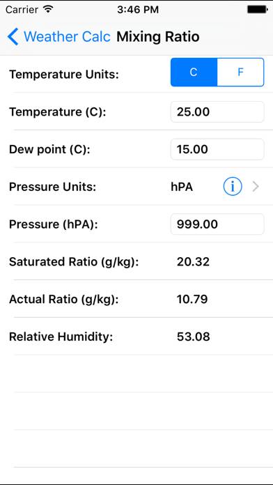 Weather Calc App screenshot #2