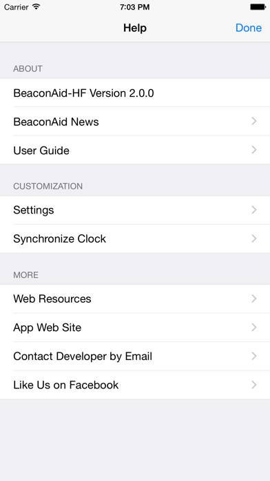 BeaconAid-HF Captura de pantalla de la aplicación #5