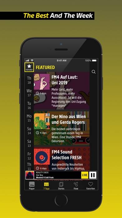 Radio FM4 App-Screenshot