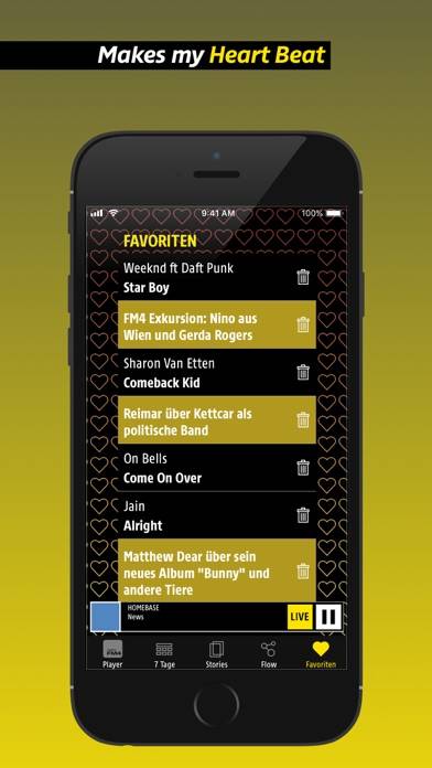 Radio FM4 App-Screenshot