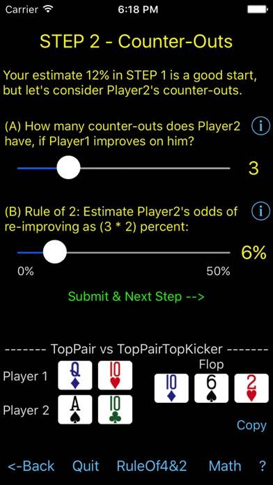 Poker Odds Teacher Capture d'écran de l'application #3