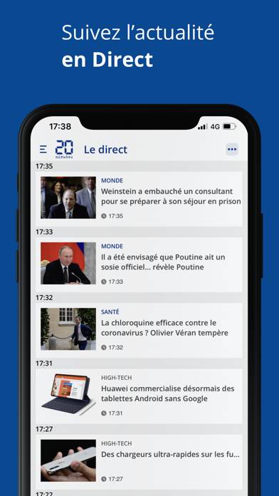 20 Minutes, news en continu Capture d'écran de l'application