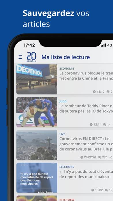 20 Minutes, news en continu Capture d'écran de l'application