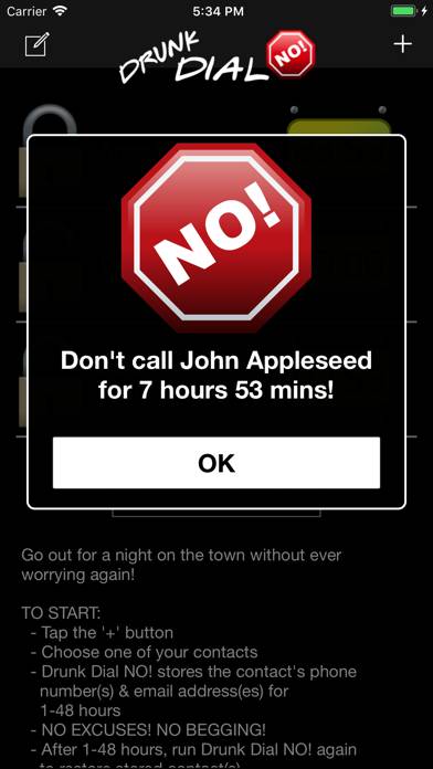 Drunk Dial NO! Block Mistakes! App screenshot #2