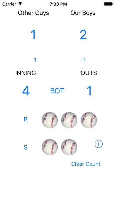 Score Keeper Baseball: Basic App screenshot #1