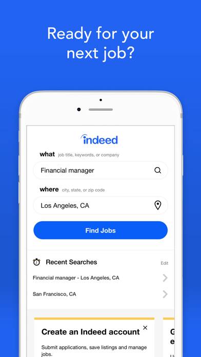 Indeed Job Search Schermata dell'app #1