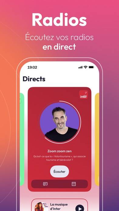 Radio France - podcast, direct capture d'écran