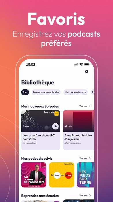 Radio France Capture d'écran de l'application
