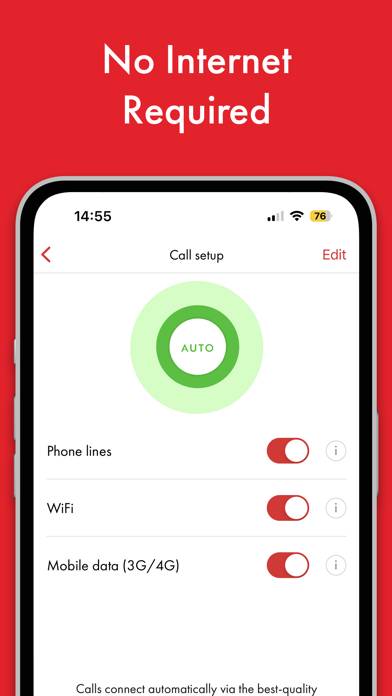 Rebtel: Ring och fyll på data App skärmdump