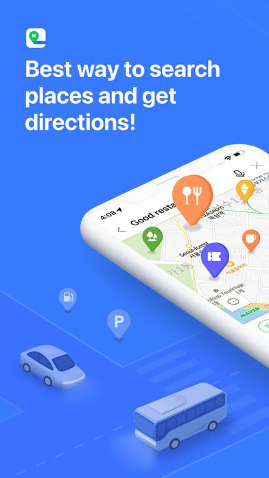 NAVER Map, Navigation Schermata dell'app #1