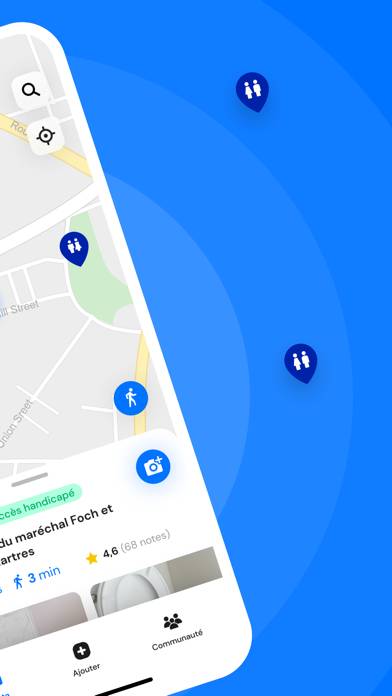 Trova un bagno pubblico Schermata dell'app