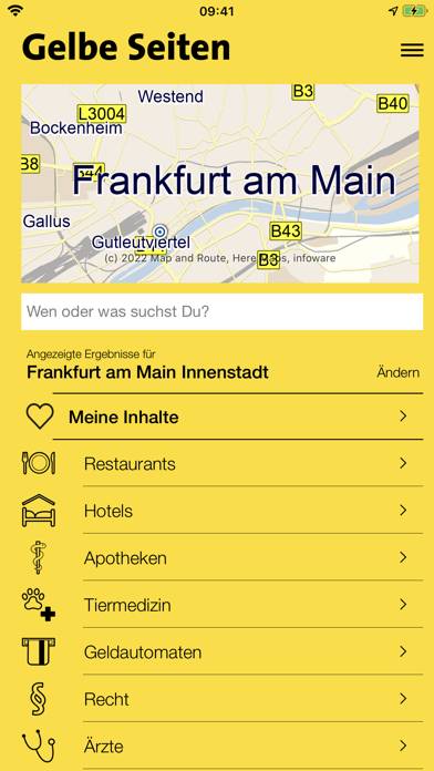 Gelbe Seiten App-Screenshot #1