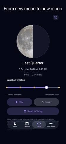 Moon Lunation App screenshot