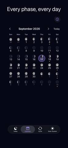 Moon Lunation App screenshot