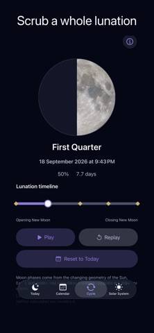 Moon Lunation App screenshot