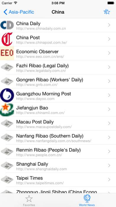 World Newspapers Captura de pantalla de la aplicación #2
