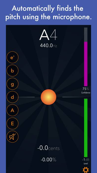 Tuna Pitch - chromatic tuner capture d'écran